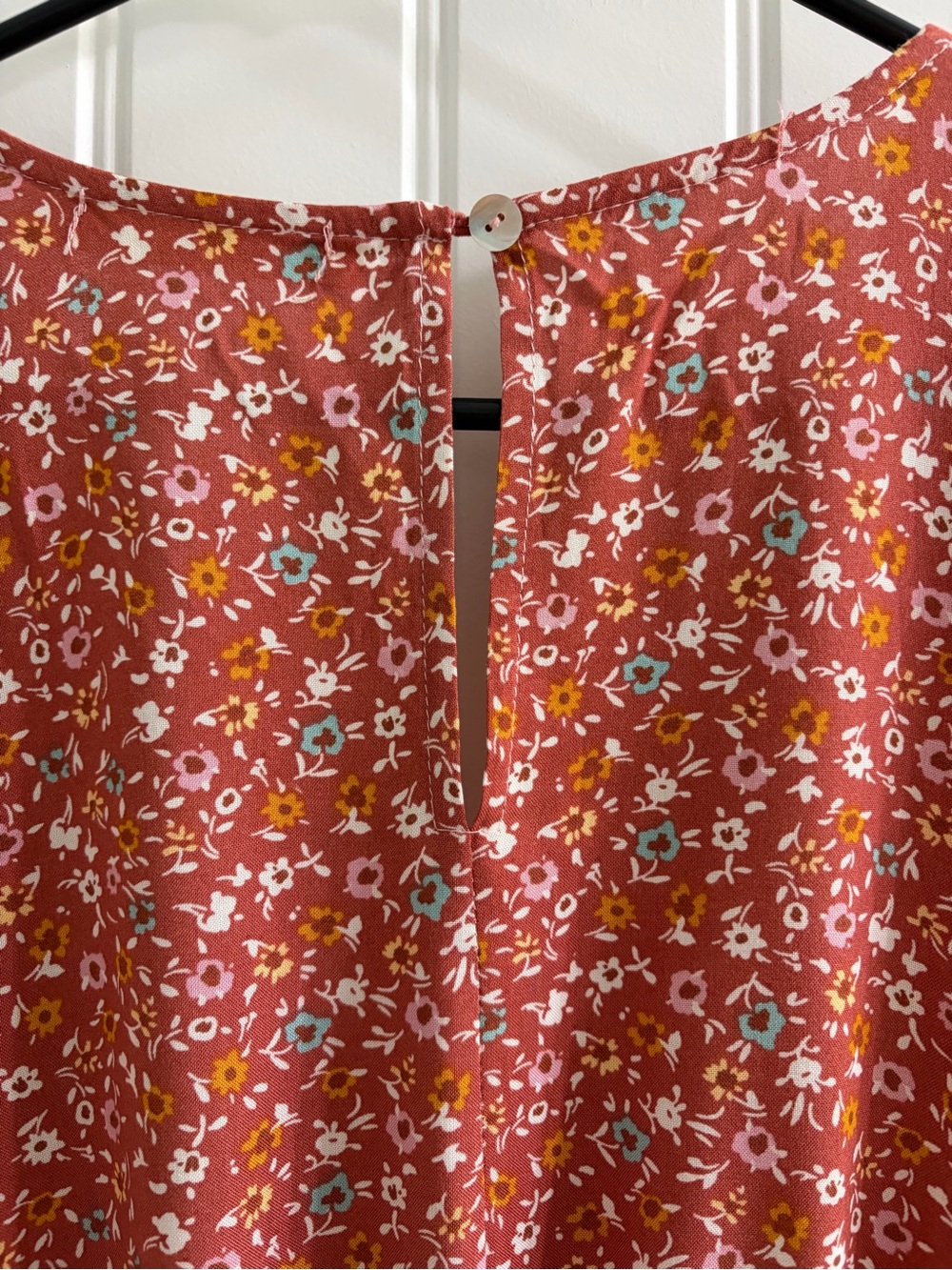 Liberty Love Rust Floral Button-Front Midi Dress 3X Cottagecore Boho - Picture 10 of 12